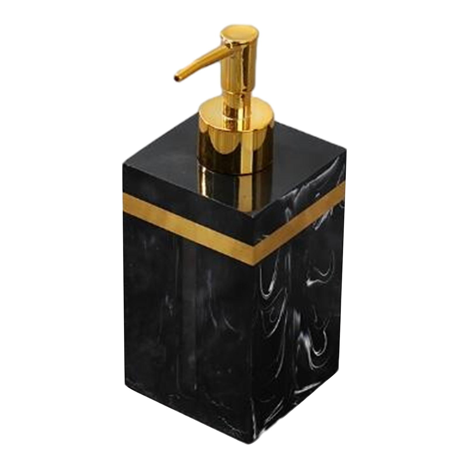 Tongina Marble Texture Soap Dispenser Lotion Dispenser Bottle Durable Stylish Leakproof Pump Soap Container for Kitchen Countertop 500ml Black