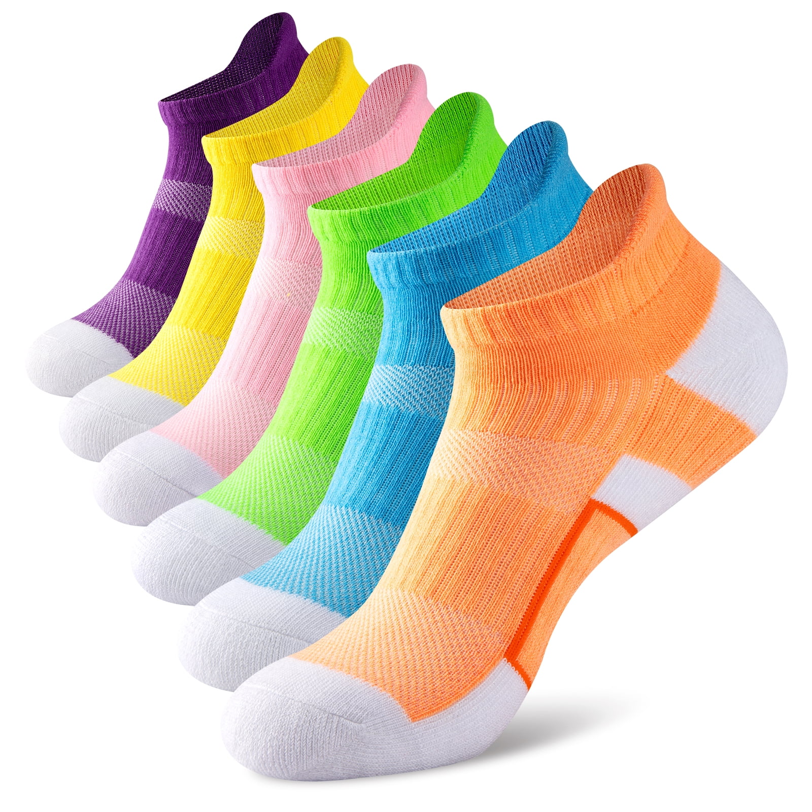 COOPLUS Womens Athletic Ankle Socks Women Running Breathable Low Cut