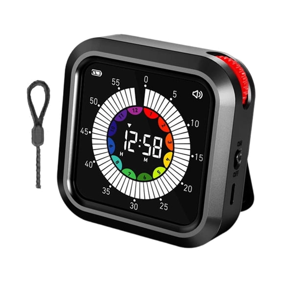 7829 Portable Digital Visual Timer With Lanyard Countdowns For Study Baking Workouts