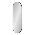 thumbnail image 2 of Kate and Laurel Rollo Midcentury Capsule Wall Mirror, 16 x 48, Black, Decorative Full Length Oval Mirror for Wall, 2 of 7