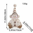 thumbnail image 4 of Mouliraty Christmas Short Legged Snowman Doll Warm Brown Knitted Doll Rudolf Decoration Dwarf Goblin Doll Christmas Decoration, 4 of 4