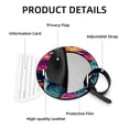 thumbnail image 4 of Elephant 2pcs PU Leather Round Bag Tags with Privacy Cover and Name ID Tag - Suitcase Tags for Travel Luggage, Handbags, Backpacks, School Bags, 4 of 6