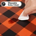 thumbnail image 4 of Rectangle Waterproof Vinyl Table Cloth, Buffalo Flannel Backed Tablecloth, Wipeable Plastic Table Cover for Dinner, Kitchen, Outdoor (60" x 84", Black and White), 4 of 6