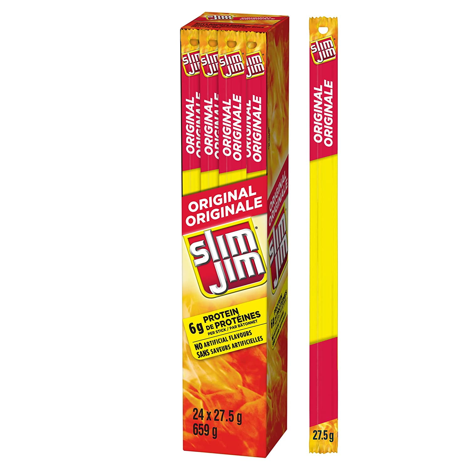 Slim Jim Giant Smoked Meat Stick, Original Flavor, Keto Friendly, 0.97 ...