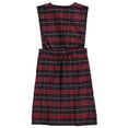 thumbnail image 2 of Cookie's Big Girls’ Slit Neck Jumper With Kick Pleats (Sizes 7 - 20) Color: navy/red/white *plaid #37* Size: 7, 2 of 2