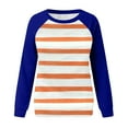 thumbnail image 5 of Erwazi Women's Stripe Sweatshirt Crewneck Long Sleeve Pullover Casual Tops Comfy Trendy Outfits, 5 of 5