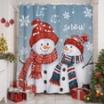 thumbnail image 2 of Christmas Snowman Shower Curtains for Bathroom, Snowflakes Winter Hat Scarf Waterproof Fabric Shower Curtain for Bathroom Bathtub Decoration, Machine Washable, 54x"78", 2 of 9