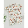 thumbnail image 5 of nvzhuang Baby Girl Boy Romper, Sleeve Round Neck Bull/ Cactus/ Horse Print Summer Short Jumpsuit, 5 of 9