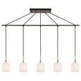 thumbnail image 2 of Woodbridge Lighting Langston 5-Light LED Metal Linear Pendant in Bronze/Brass, 2 of 5