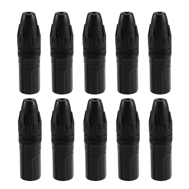 10 Conectores Macho XLR de 3 Pines para Micrófono DIY, Cable de Soldadura, Adaptador de Micrófono, Luz para Auriculares y Transmisión de Altavoz.
