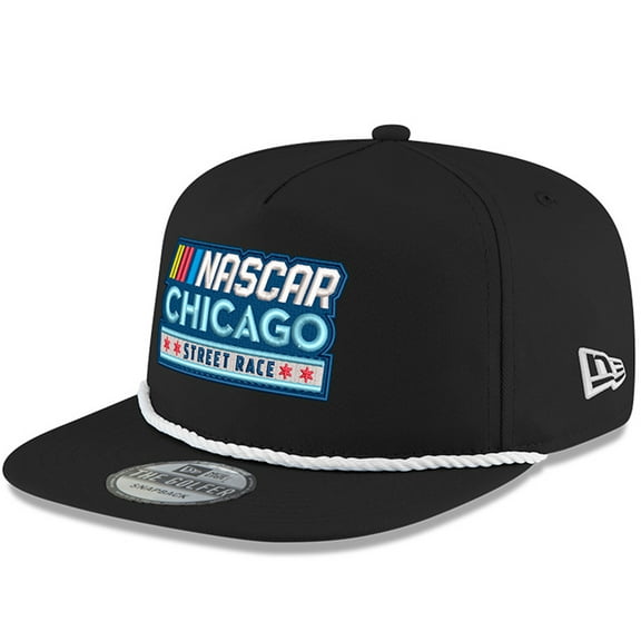 Men's New Era Black NASCAR Chicago Street Race Golfer Snapback Hat
