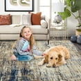 thumbnail image 6 of GlowSol 2' x 6' Hallway Runner Rug Modern Abstract Runner Rug Non-Slip Bedroom Floor Mat for Laundry Room Kitchen, Blue Camel, 6 of 8