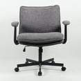 thumbnail image 6 of Criss Cross Legged Office Chair with Wheels and Flip-Up Arms, Upholstered Criss Cross Desk Chair, Wide, 6 of 7