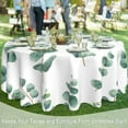 thumbnail image 6 of Eucalyptus Sage Leaves Round Table Cloth 60 Inch,Watercolor Branch Tablecloth Waterproof Stain Resistance Wrinkle Polyester Circle Table Cover for Home Kitchen Dining Party Camping Pinic Decor, 6 of 6
