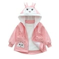 thumbnail image 2 of RXIRUCGD Veste Décontractée pour Enfants Cardigan Extérieur à Capuche avec Col à Revers et Fermeture Éclair Manches Longues pour Filles (Rose, Taille : 9 Ans), 2 of 4