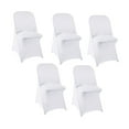 thumbnail image 2 of 5 fundas elásticas para sillas plegables, fundas para eventos y reuniones blanco, 2 of 9