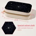 thumbnail image 5 of Gemini Decorative Velvet Earring Holder Display Case Storage Box Portable with Removable Compartment - Gift Ideal, 5 of 7
