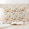 thumbnail image 3 of Fall Leaves Outdoor Waterproof Pillow Covers, Autumn Thanksgiving Fox Hedgehog Owl Retro Decorative Square Throw Pillowcase Sofa Cushion Sham for Patio/Couch/Chair, 20"x20" 2 Pack, 3 of 8