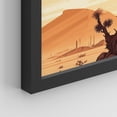thumbnail image 5 of PixonSign Framed Canvas Print Wall Art Set - Joshua Tree Desert Landscape Art - Set of 3 California Desert Cactus Southwest Wall Décor for Living Room, Bedroom - 11"x14" Panels Black, 5 of 5