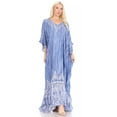 thumbnail image 5 of Sakkas Tacy Women's Casual Boho Summer Maxi Dress Caftan Kaftan Cover-up LougeWear - Sky Blue - One Size Regular, 5 of 5