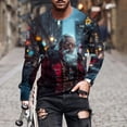 thumbnail image 2 of UVEASISHA Sales Today Mens Christmas T Shirts Xmas Tree Printed Graphic Tees for Men Big and Tall Casual Hipster Tee Tops Slim Fit Long Sleeve Crewneck Pullover Multicolor XXL, 2 of 6