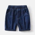 thumbnail image 2 of Ashirexll Girls Jean Shorts Fashion Solid Color Denim Shorts with Double Pockets for Children, 2 of 7