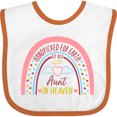 thumbnail image 3 of Inktastic Handpicked for Earth by My Aunt in Heaven Rainbow Boys or Girls Baby Bib, 3 of 4