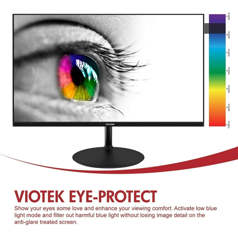 VIOTEK GFV24CB - Monitor de juego de 24 pulgadas, 165 Hz (soporta 144 Hz)  1920 x 1080p FHD de alto color 4000:1, contraste 98 % sRGB VA, Panel