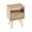 Natural, variant on 15.75-Inch Rattan End Table with Drawer and Solid Wood Legs, Modern Nightstand Bedside Side Table with Storage, Rectangle Accent Table for Living Room Bedroom, Natural