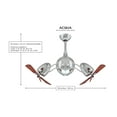 thumbnail image 5 of Acqua 360° rotational 3-speed ceiling fan in textured bronze finish with solid matte black wood blades and light kit., 5 of 5