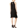 thumbnail image 2 of Msk Women's  Glittery Flutter Popover Dress (8, Black), 2 of 2
