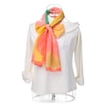 thumbnail image 6 of INSPIRE CHIC Women's Chiffon Shawl Long Geometric Beach Scarves Red Green, 6 of 7