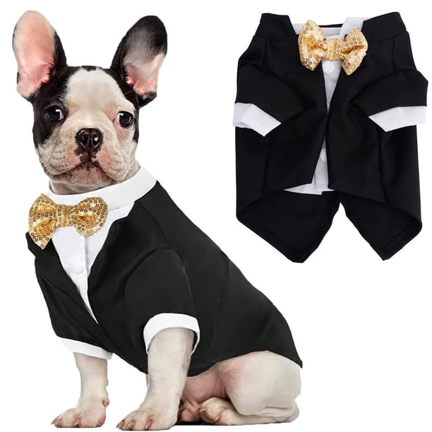 Chaqueta Para Perro Tuxedo Likrtyny Poliéster Ropa formal Cachorro Disfraces de boda Uso diario (M)