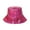 #1656-Hot Pink, variant on Unisex Metallic Reversible Bucket Hat with Breathable Vents and Foldable Design for Outdoor Activities and Stage Performance