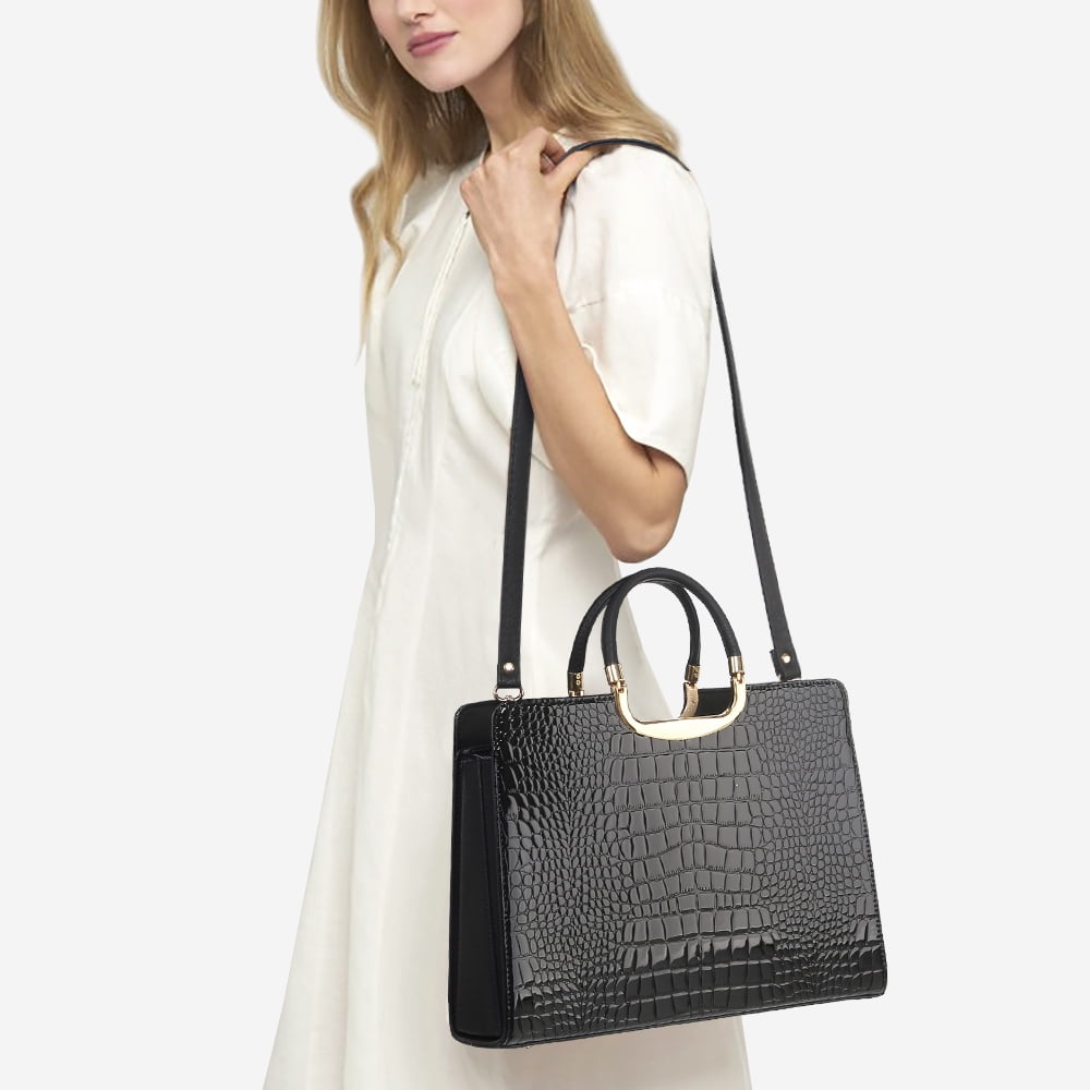Dasein Women Handbag Top Handle Shoulder Bag Tote Satchel Purse Work Bag with Matching Wallet