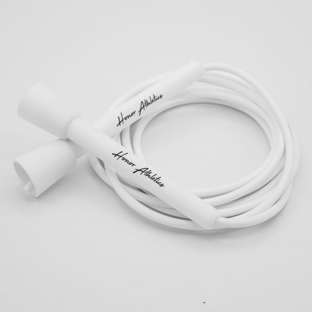 HONOR ATHLETICS Speed Rope, Skipping Rope - Best for Double Under, Boxing, MMA, Cardio Fitness Training Condition - Adjustable 10ft - Jump Rope (Snow White)
