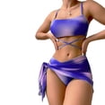 thumbnail image 1 of Toystoory Conjunto de traje de baño con , colores vibrantes y varios estilos disponibles, conjunto de tres piezas, traje de baño para playa Traje de baño Púrpura, 1 of 6