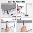 thumbnail image 3 of PATIKIL Portable Magazine Display Racks Floor Standing Double A4 8 Mesh Pockets Brochure Stand Catalog Literature Holder for Hotel, Exhibition, Office, Gray, 3 of 7