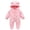 Pink, variant on NIEWTR Baby Girls Boy Snowsuit Baby Snowsuit Bear Ear Winter Clothes Infant Puffer Jacket Newborn One-Piece Coat with Hooded