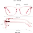 thumbnail image 5 of LifeArt Blue Light Blocking Glasses, Anti Eyestrain, Computer Reading Glasses, Gaming Glasses, TV Glasses for Women Men, Anti Glare (Clear Pink, +1.00 Magnification), 5 of 6