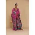 thumbnail image 5 of Bsubseach Fashion V Neck Paisley Print Batwing Sleeve Kaftan Maxi Dress Women Beach Cover Up Caftan, 1 Pack (One Size), 5 of 6