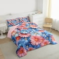 thumbnail image 3 of Homewish Pink Blue Daisy Queen Comforter Set,Cute Cartoon Floral Bedding Sets,Kawaii Flower Bedding Comforter Set For Girls Teens,Ultra Soft Home Decor Reversible,3-Piece, 3 of 8