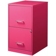Scranton & Co 2 Drawer File Cabinet with File Organizer in Pink