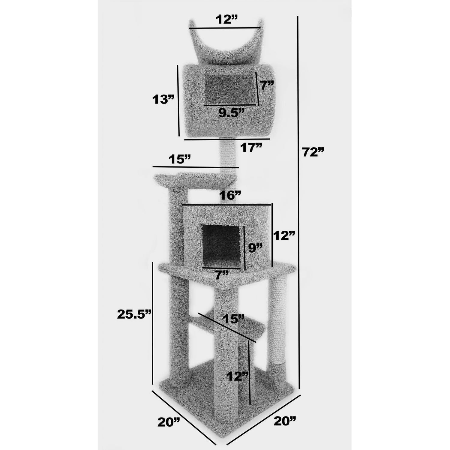 New Cat Condos 6 Foot Tall Playstation Cat Tower
