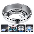 thumbnail image 3 of 1pc Double Layer Stainless Steel Gas Stove Holder Windproof Stove Rack (Silver), 3 of 6