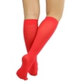 thumbnail image 2 of ToBeInStyle Women's Fashion Opaque Nylon Knee High Socks - Red, 2 of 6