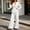 White, variant on Purcolt Womens 2 Piece Pant Suit Dressy Casual Lapel Single Button Long Sleeve Blazer High Waist Wide Leg Trousers Formal Matching Set for Business Work Office