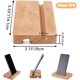 thumbnail image 2 of 1 soporte rectangular de madera para teléfono móvil de 5,55 x 3,15 x 0,79 pulgadas, soporte de escritorio para teléfono móvil, soporte universal de madera para teléfono inteligente., 2 of 9