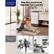 Upstreman Portable Fully Automatic Washing Machine W/ Drain Pump & LED Display, 1.38 cu.ft Top Load Washer Machine Compact Laundry, 8 Wash Programs, 3 Water Level & Temp, 24H Delay Start, White WM138