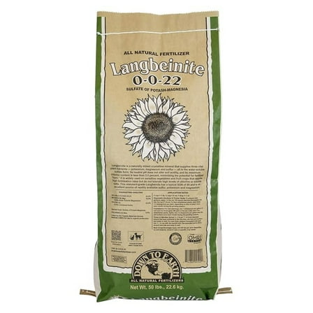 Down To Earth Organic Langbeinite Fertilizer Mix 0-0-22, 50 lb